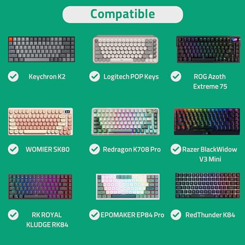 Image of Geekria 75% 84-Key Keyboard Case, Hard Shell Travel Carrying Bag, Compatible with Keychron K2 HE, EPOMAKER x Aula F75, ASUS ROG Azoth Extreme 75 /Falchion Ace 75 HE, Womier S K80 (Dark Gray)