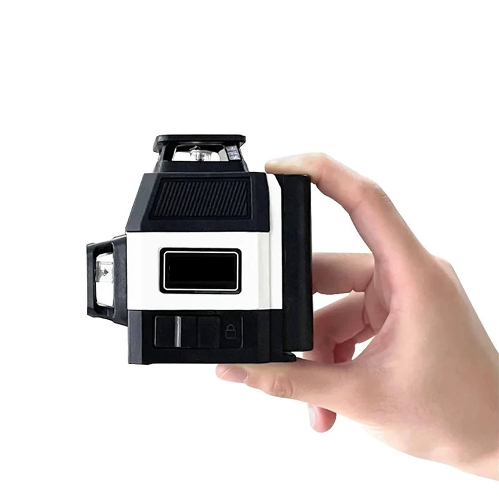 Dalmierz laserowy, Mini Poziomica Laserowa 12 Linii 3D Samopoziomujący 360° W Poziomie I Pionie Krzyżowa Zielona Wiązka