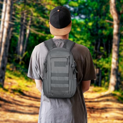 HUNTVP 12L Mini Rucksack Taktisch Wanderrucksack Molle Schultasche Daypack Militärisch Schulrucksack Studenttasche Unitasche Sporttasche… – Ansicht 6