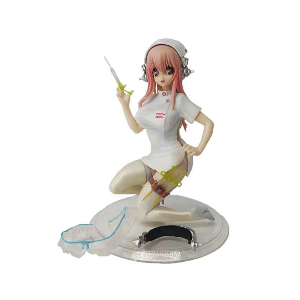 Anime Figure- Soniko Nurse Pack May Yue DUI Squat Position Anime Model Boxed Hand Decoration-About 18CM