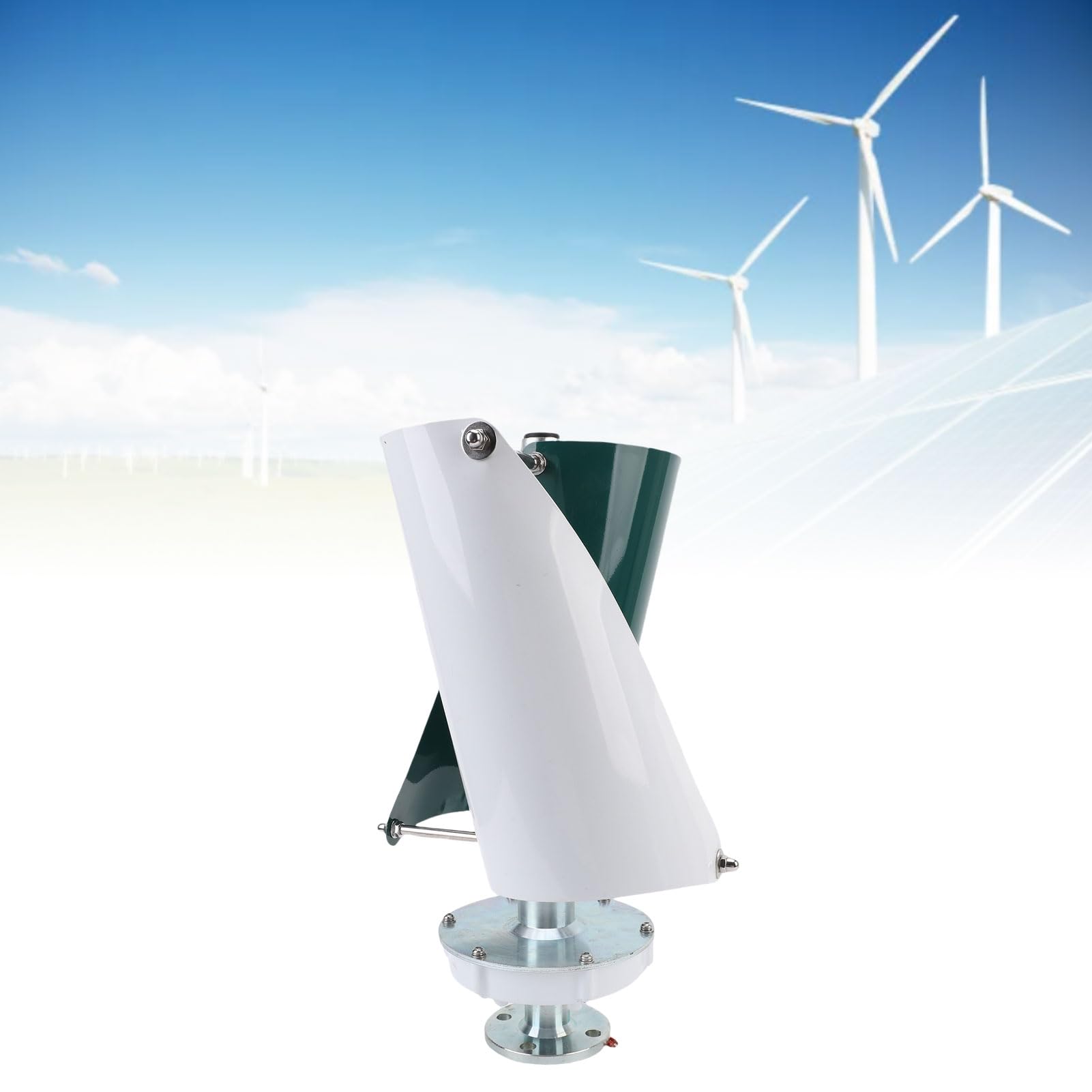 Generatore Eolico, Generatore a Magneti Permanenti da 300 W, Kit Eolico Verticale Silenzioso per la Generazione di Energia Domestica Ed Esterna