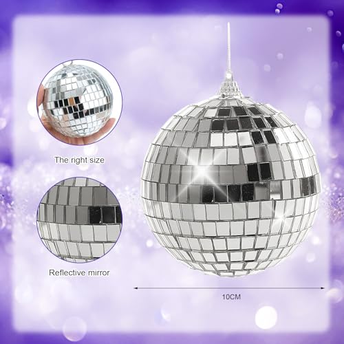 3 Stück Discokugel, Discokugel Deko, Durchmesser 10cm, Einzigartige Licht- und Schatteneffekte für Weihnachtsbaume, Partys, Hochzeiten und Dekorationen
