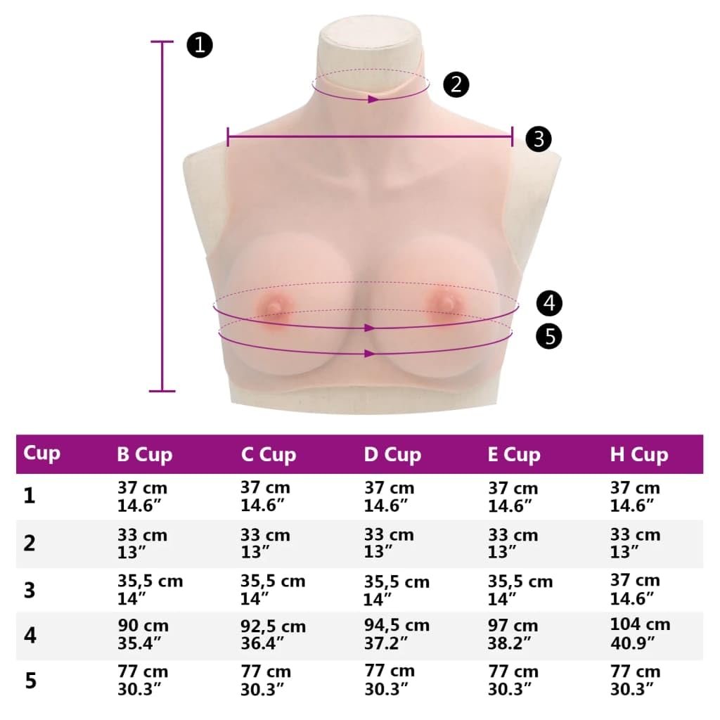 vidaXL silikonowe plastrony silikonowe plastron travesti