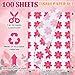 Whaline 100 Sheets Spring Hot Pink Floral Tissue Paper Boho Daisy Gift Wrapping Tissue Bulk Groovy Hippie Flower DIY Art Craft Tissue Paper for Wedding Birthday Baby Shower Supplies