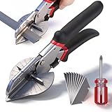 Starvortex Gehrungsschere, Winkelschere mit 10 Ersatzklingen Cuttermesser und...