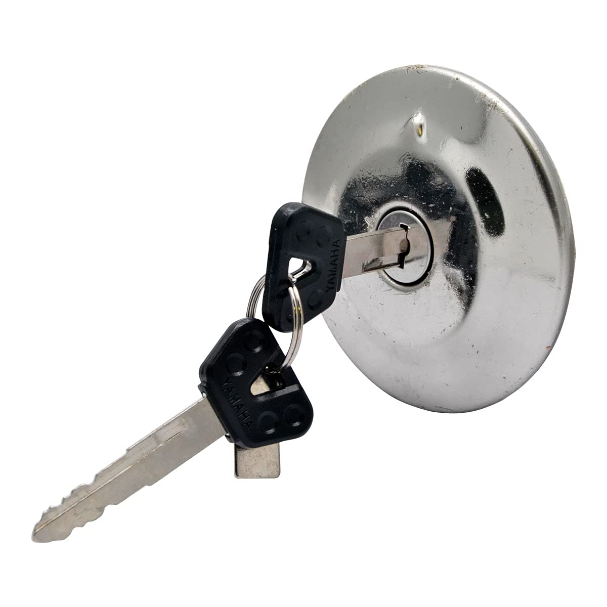 Serrure de commutateur d'allumage électrique pour moto avec 2 clés, clé de verrouillage de siège de bouchon de gaz de carburant Compatible avec Yamaha YBR 125 2007-2014 ZH