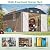 Outdoor Storage Shed, 10 X 12 FT Large Metal Utility Tool Sheds with Floor Frame & Windows, Steel Garden Shed with Updated Frame Structure for Backyard Patio Lawn, Brown