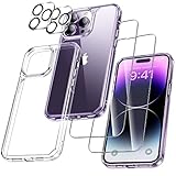 💎[Damit sich alles besser anfühlt] Professioneller Detailschutz, hohe Zähigkeit und Steifigkeit. Die Hülle hält das iPhone 14 Pro Max super ein, sitzt fest und wird gut schützen, rutscht nicht in der Hand. Die Tasten kann sich wunderbar damit bedienen lassen. Extreme Durchsichtig + Extreme Dünnheit ermöglichen es, dass die iPhone 14 Pro Max Handyhülle nicht nur unsichtbar, sondern Sie spüren deren Gewicht auch nicht.