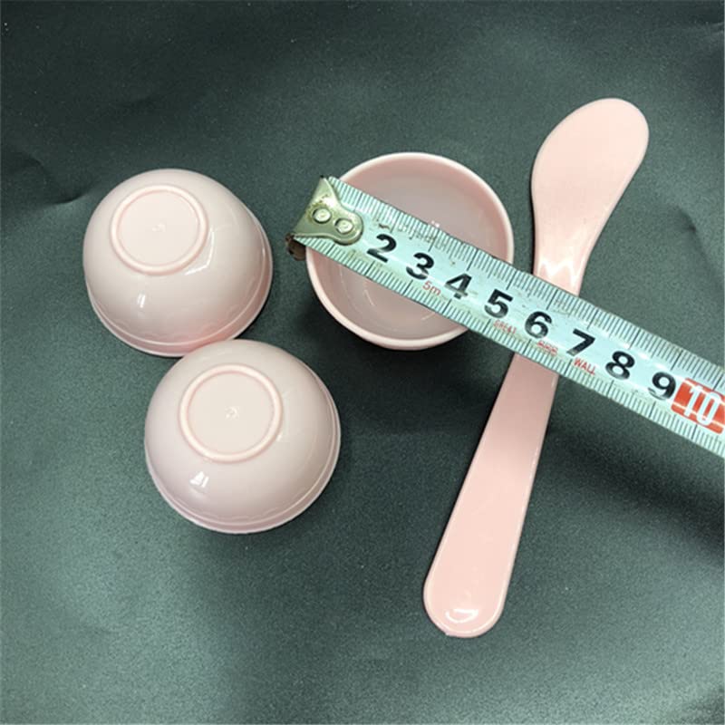 lasenersm 3 Pieces Mini Plastic Facial Mask Mixing Bowl with Stirring Spatula Facemask Bowl Mud Mask Mixing Bowl DIY Skin Care Mixing Tool Kit for Lady Women Home Beauty Salon Use, Pink image 5