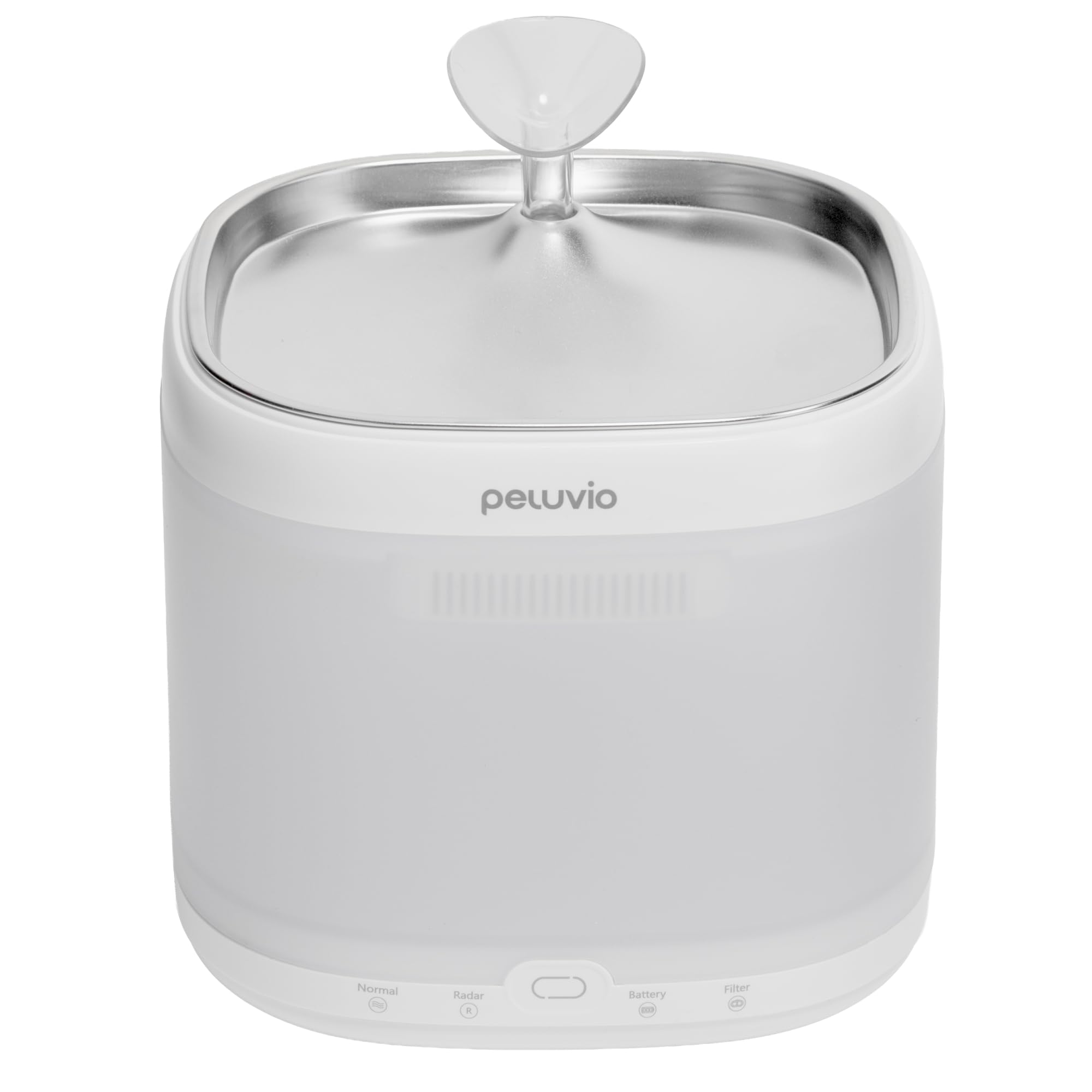 Rillan Fuente de Agua para Gatos Silenciosa con Sensor de Movimiento, Bebedero Automático con Filtro de Carbón Activo, Apagado Automático, Depósito Claro, USB-C o Pilas AA, 2 Filtros, 2 L