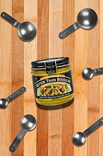 Better Than Bouillon Premium Roasted Chicken Base, Made with Seasoned Roasted Chicken, 38 Servings, Blendable Base for Added Flavor 8.00 Ounce (Pack of 2)