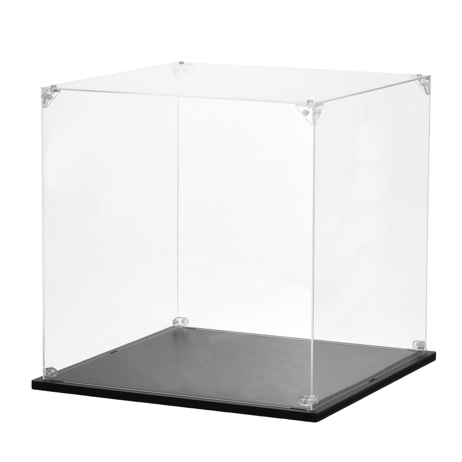 Muiltvoe Acrylic Display Case, 15.8"x8"x11.8" Clear Display Box Assemble Dustproof Storage Organizer Showcase for Collectibles Action Figures