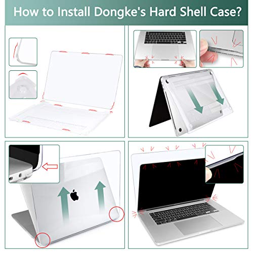 Capa para laptop Dongke para MacBook Pro 13 2020 modelo A2251/A2289, capa rígida de plástico fosco p