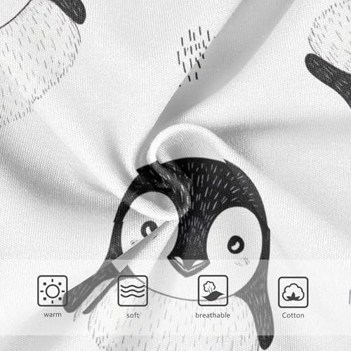 Cute Cartoon Black Penguins White Little Girl Panties Girls Underwear Toddler Cotton Durable Kids Briefs Undies 2t3