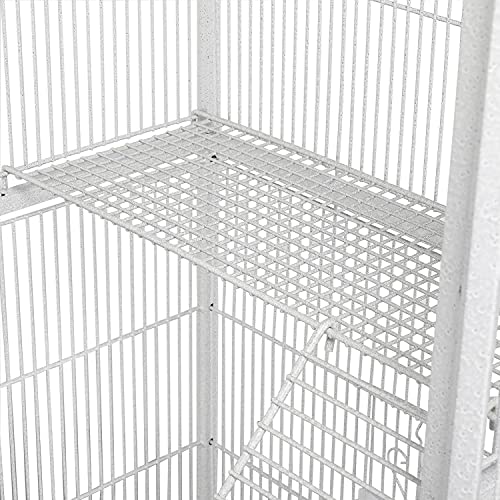 Yaheetech YT-00111158 69-Inch Extra Large Wrought Animal Cage Metal 3 Levels Small Animal Cage W/Cross Shelves And Ladders thumb #8