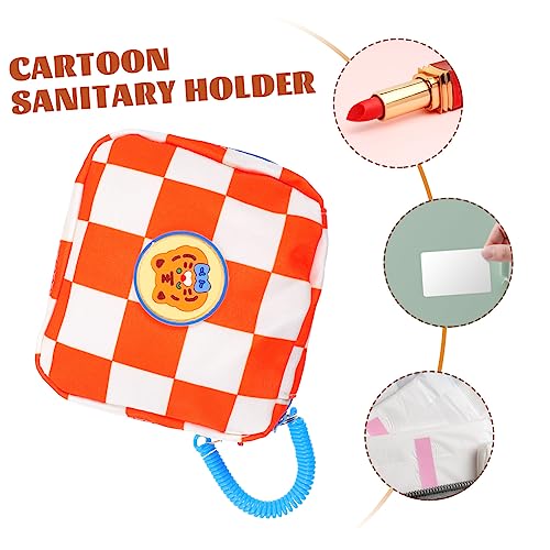 ULTECHNOVO Bolsa De Armazenamento De Toalhas Da Tia Bolsa De Período Compacto Botão Período Suporte