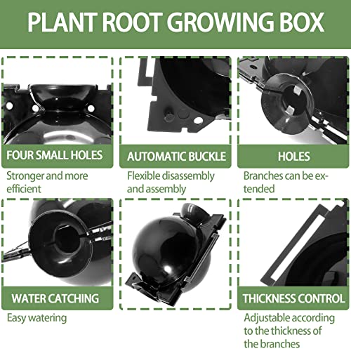 Kemcatui 10 Pack Plant Root Growing Box, Rooting Ball Tree Rooter Air Layering, Assisted Cutting Rooting Propagation Ball, Rooting Device Propagation Kit For Plants #TOP3
