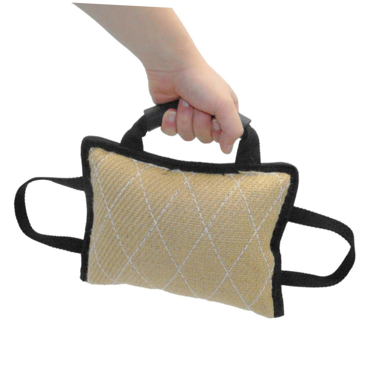 Coussin de mordant pour chiot avec poignées antidérapantes pour le jeu de corde