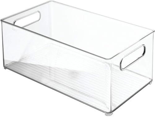 Miniatura 9 de mDesign contenedor apilable de plástico con asas, para la oficina en casa