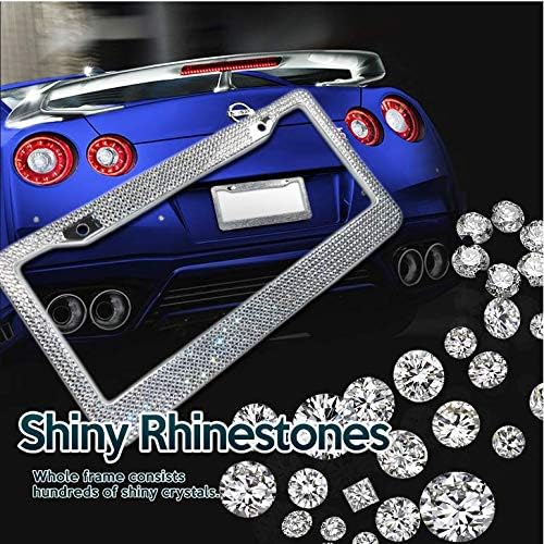 Miniatura 5 de Zone Tech - Marco brillante para matrícula, paquete de 2 unidades, marco de matrícula con tornillos de montaje