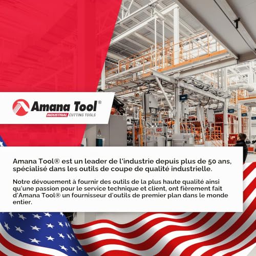 Amana Tool 55227 Fraise conique à pointe en carbure sans brûlure et sans marquage, butée de profondeur réglable avec BB anti-poussée, foret 3/8 D x 1/8 D x 1/4 pouce à dégagement rapide Hex SHK – vue 5