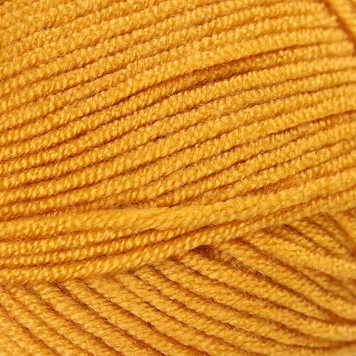 Image of Makromecity Softee Baby Yarn,%100 Premium Anti-Pilling Acrylic, 3.5 Oz, 273 yd (100gr /250 mt), Soft Yarn for Crocheting and Knitting (Mustard, 3 Skeins)