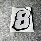 Car Stickers Vinyl Tape for Personalized Creative Racing Number Customized Arabic Numberal Decal Auto Motorbike Boat Laptop Window Body Tail Applique 1PCS (Height 100mm, Number 8)