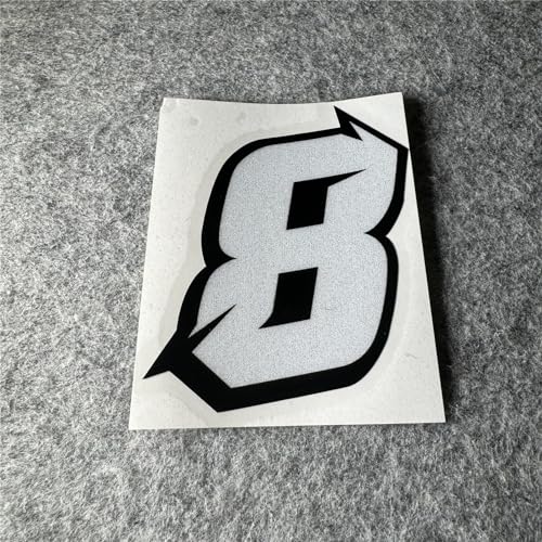 Car Stickers Vinyl Tape for Personalized Creative Racing Number Customized Arabic Numberal Decal Auto Motorbike Boat Laptop Window Body Tail Applique 1PCS (Height 100mm, Number 8)