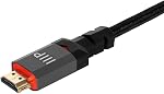 Monoprice 8K Certified Ultra High Speed HDMI Cable - 6 Feet - Black | Braided - HDMI 2.1, 8K@60Hz, 4k@120Hz, 48Gbps, HDR, VRR, CL3 in-Wall Rated