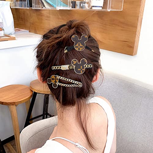 3 Pcs Mouse Ears Hair Clips Large Hair Clips Pins Barrette Ties Hair For Women Girls Minnie Mouse Handmade Fashion Hair Accessories Little Girl Hair Clips #TOP4