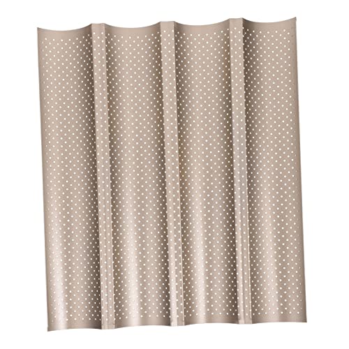 TOGEVAL Teglia Da Forno Per Pane Francese Strumento Per Cottura Del Pane a 4 Scanalature Materiale in Acciaio Al Carbonio Antiaderente Resistente Alle Alte Temperature Facile Da Pulire