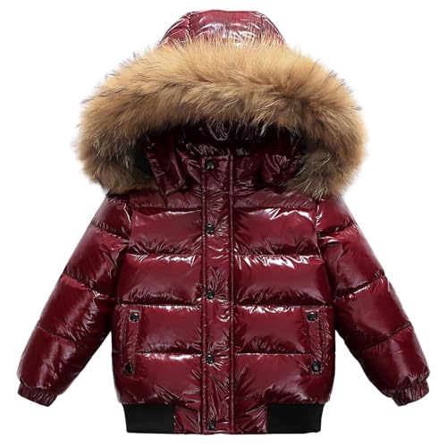 Boy's Winter Coat Kids Waterproof Windproof Puffer Jacket Thicken Parka Fleece Lined Ski Snow Outerwear with Fur Hood2