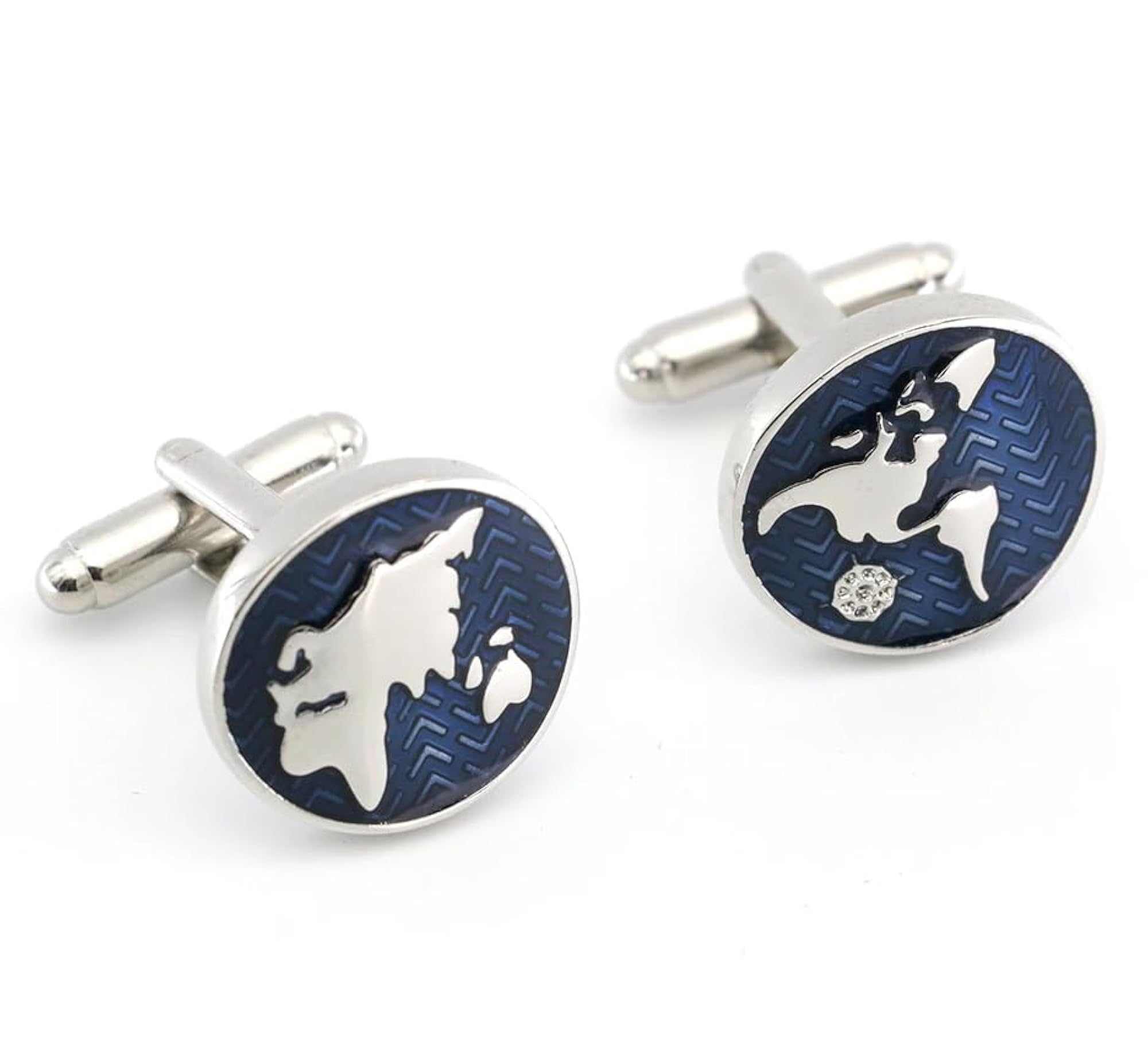 World Map Cufflinks for Men and Boys