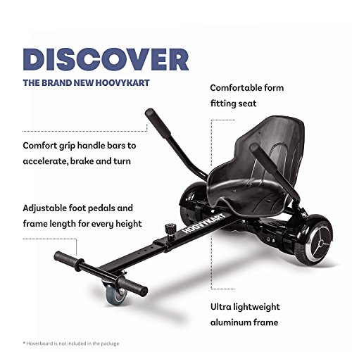 Hoovykart - Go Kart Conversion Kit For Hoverboards - Safer For Kids - All Heights - All Ages - Self Balancing Scooter - Compatible With All Hoverboards - Hoverboard Not Included #TOP2