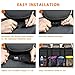 EldHus Rear Car Organizer Storage Trunk Back Seat Organizer Car Backseat Organizer Storage with Pockets, Cloth, Black