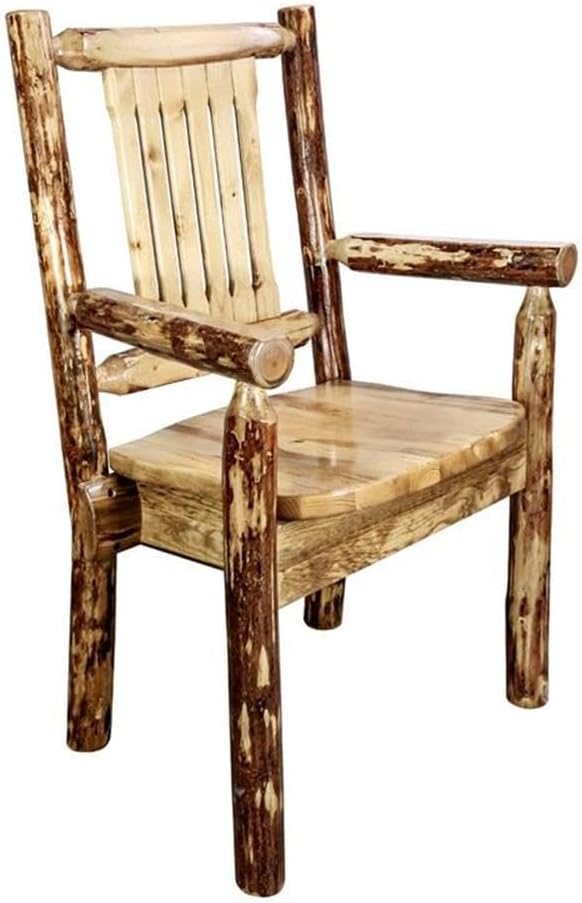 Montana Woodworks Log Furniture - Captain Chair - Glacier Country Collection