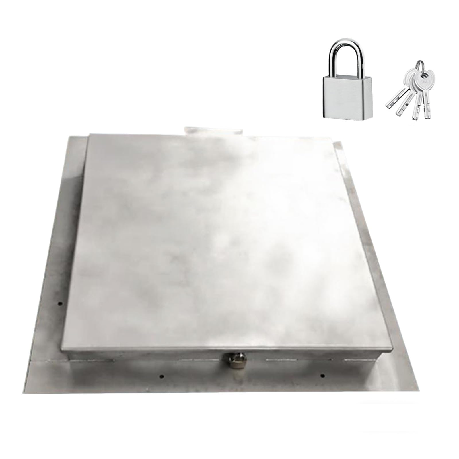 Couvercle de drain invisible 30x30 en acier inoxydable pour fosse septique