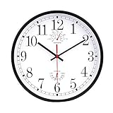 Multifunktions-Uhr – 30 cm große Wanduhr mit Thermometer und Hygrometer-Funktion, integrierter Sensor sorgt für genaue Temperatur und Luftfeuchtigkeit.