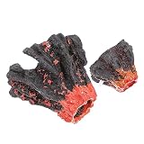 RUNROTOO 2 Piezas De Volcán Simulado Mini Volcán De Juguete Adornos En Miniatura Acuario Cueva De Montaña Pecera Decoración De Paisaje Hábitat De Reptiles Modelo De Volcán Estatua De