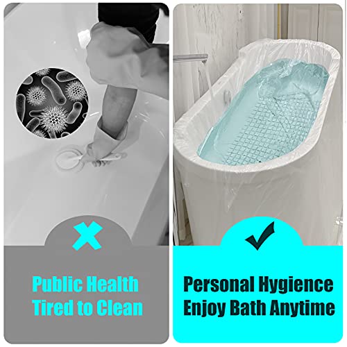 Disposable Bathtub Cover Liner 12 Individual Packs, Large (102X47') Bathtub Covers Liner Bag For Travel And Household, Portable Bath Tub Liner Plastic Bag By Ausaulac #TOP2