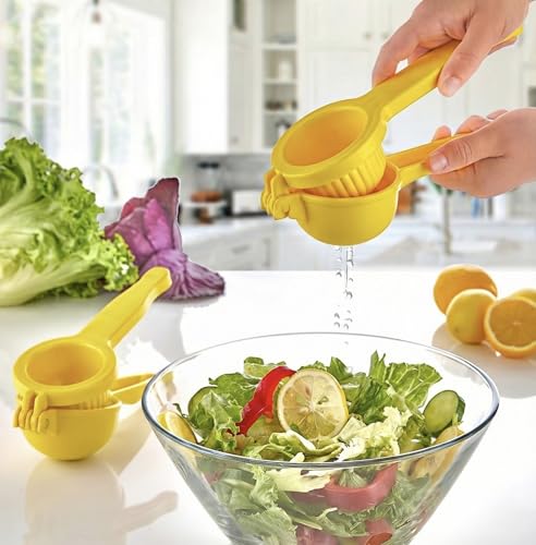 Pratik Mutfak El Tipi Limon ve Narenciye Sıkacağı; Ergonomik Tasarım, Dayanıklı Gövde, Sarı