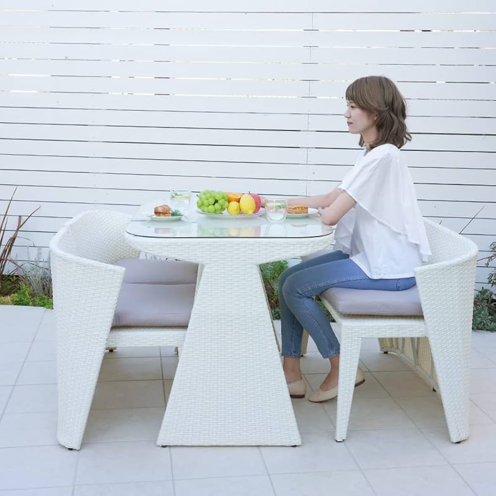 Amazon.co.jp: ガーデンテーブルセット 屋外 ラタン調 ガーデン