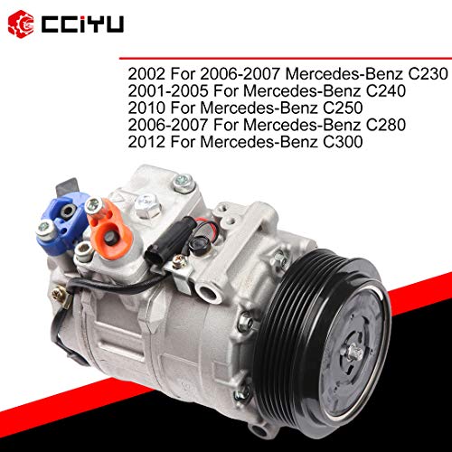 Image of cciyu Air Conditioner Compressor 2006-2007 fit for Mercedes-Benz C230