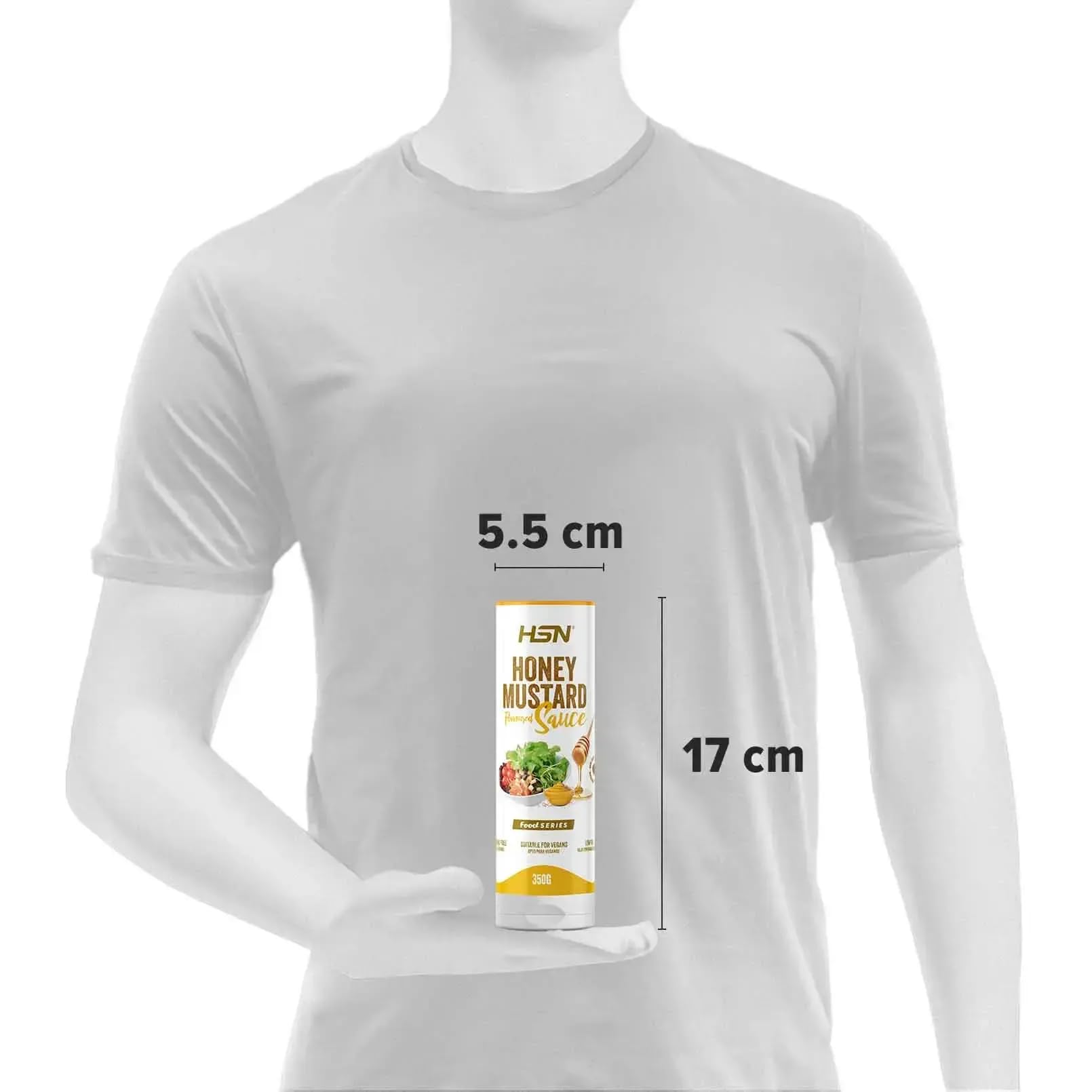Salsa Mostaza Miel 0% Grasa 100% Sabor HSN 350 g Baja en Azúcares Calorías Apto Veganos Keto Sin Gluten