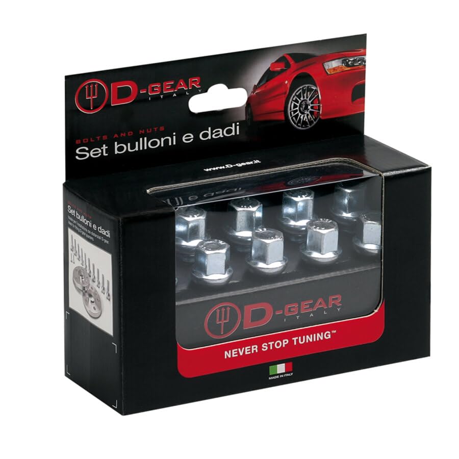 D-GEAR 1114464 Śruby Stożkowe Auto Felgi CH19, 10 Sztuk, 12 x 1, 25 50 mm