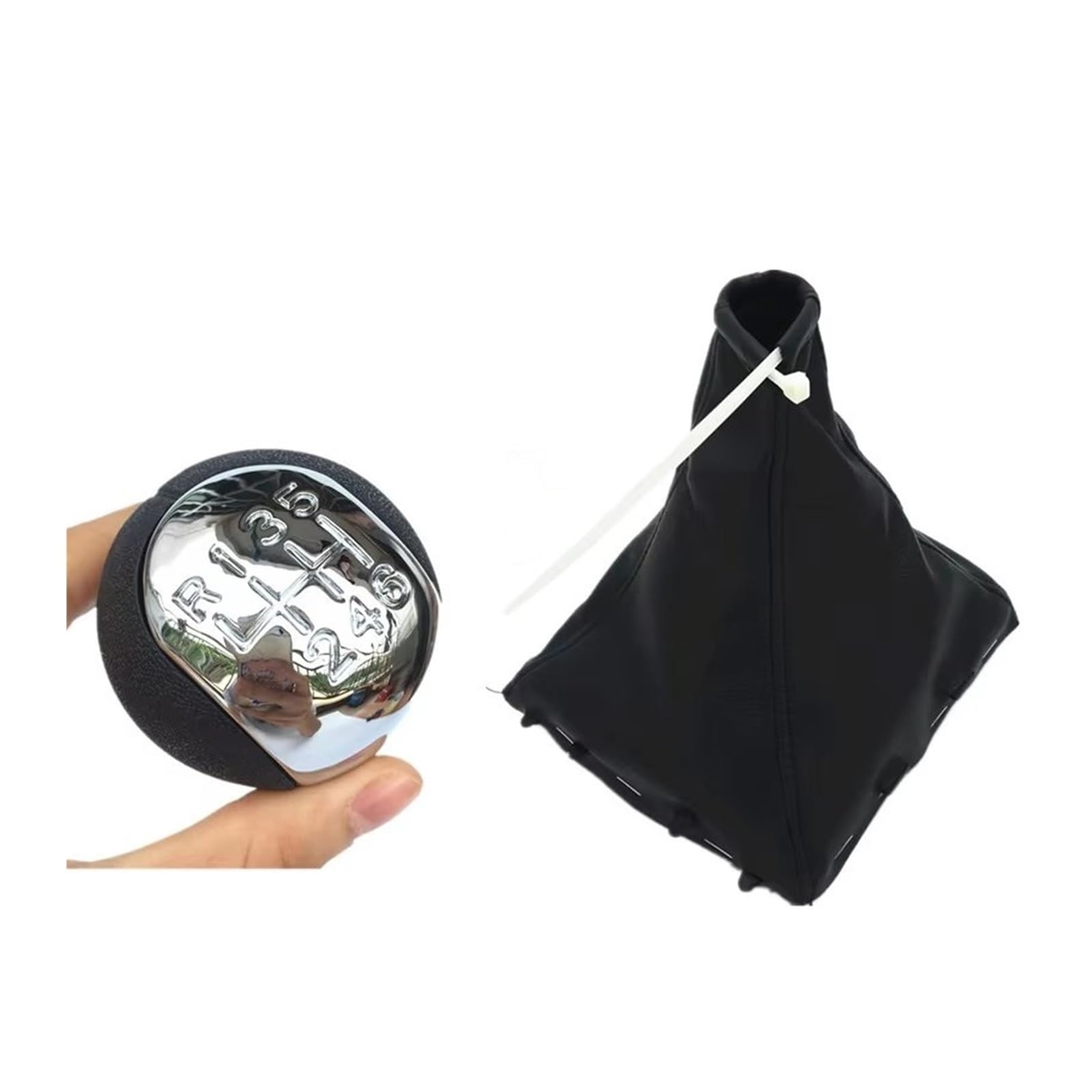 OUVECR Car Shift Gear Knob Handle for Opel for Vectra C 2002 2003 2004 2005 5/6 Speed Manual Car Gear Shift Knob Gaiter Boot Cover Gear Shift Cover(Combo 2)