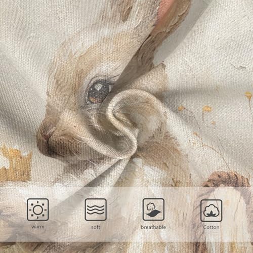 Girls Underwear, Vintage Rabbit Flower Toddler Girl Briefs, Cotton Underwear Girls, 2T–8 Years3