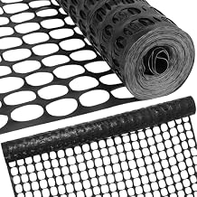 Houseables Fencing, Temporary Fence, Snow Fence, 4x100 Feet, 10.55 lb/roll, Black Plastic Fencing, Deer Netting, Plastic Mesh Roll, Safety Netting, Construction, Yard, Garden, Chicken, Dogs, Backyard