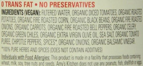 Amy’s Kitchen Fire Roasted Southwestern Vegan Vegetable Soup – Gluten-Free, Dairy-Free, Soy-Free, Kosher, Plant-Based, 398ml Can - 5