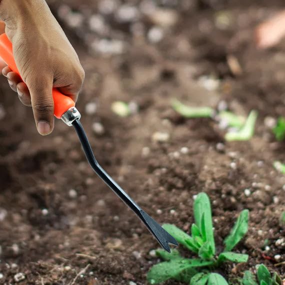 Image of Anandi Green's Hand Weeder Metal Agriculture Garden Spectacular Heavy Duty Plastic Handle Gardening Tools Set for Gardening
